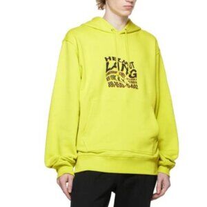 BNWT AW21 HELMUT LANG WRAP HOODIE BOLD LIME S